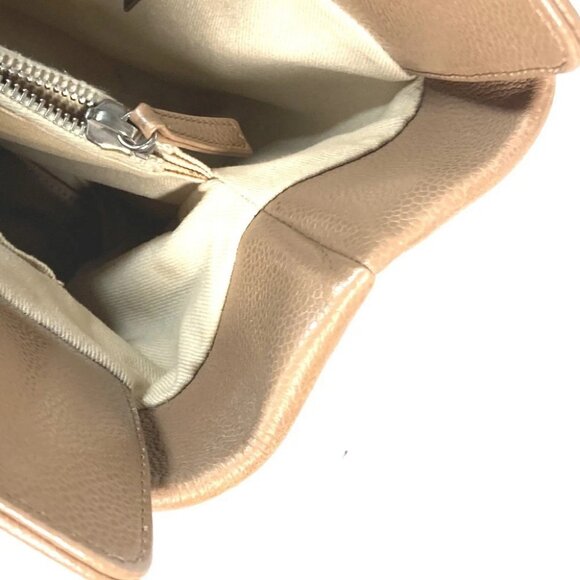 CHANEL CC CC Mark 2WAY Bag Shoulder Bag Tote Bag Caviar Leather Beige - Picture 12 of 16